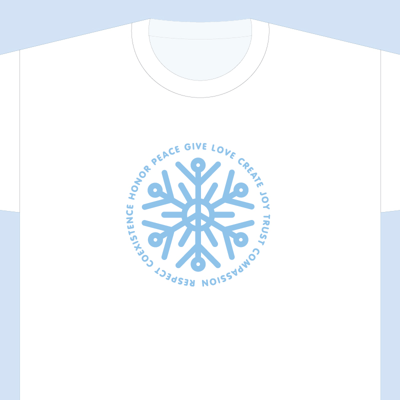 Mark Smollin's Snowflake Peace Choir Tshirt Design