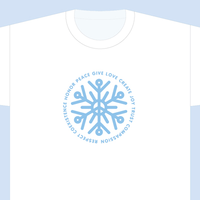 Snowflake Peace Choir t-shirt Thumbnail