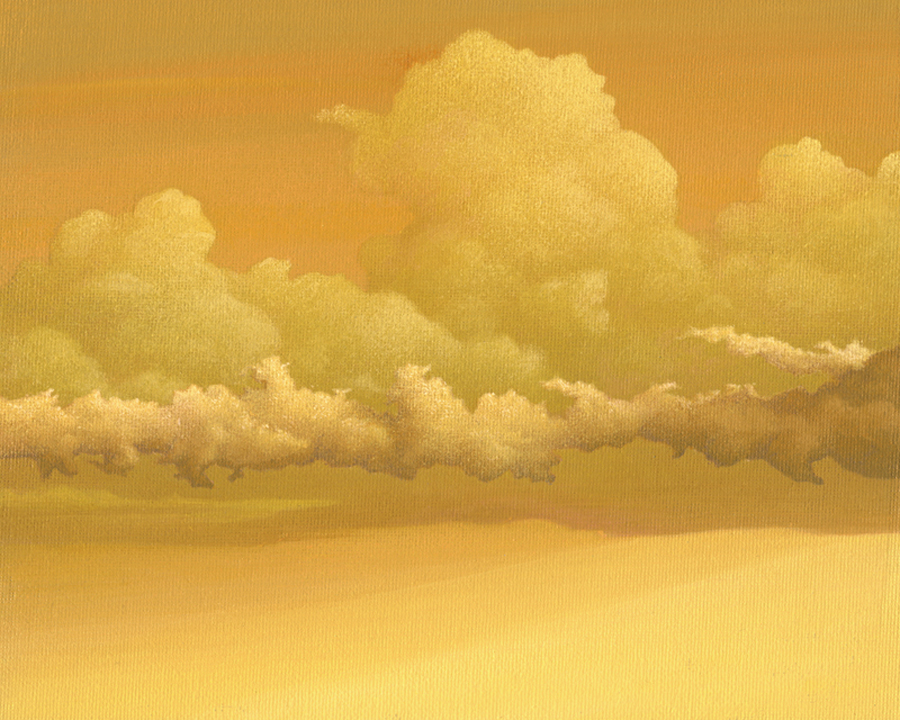 YELLOW RIBBON – original acrylic skyscape by mark smollin