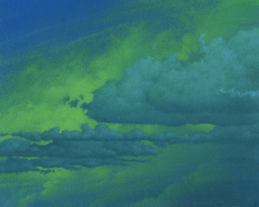 LIME TIME – original acrylic skyscape by mark smollin